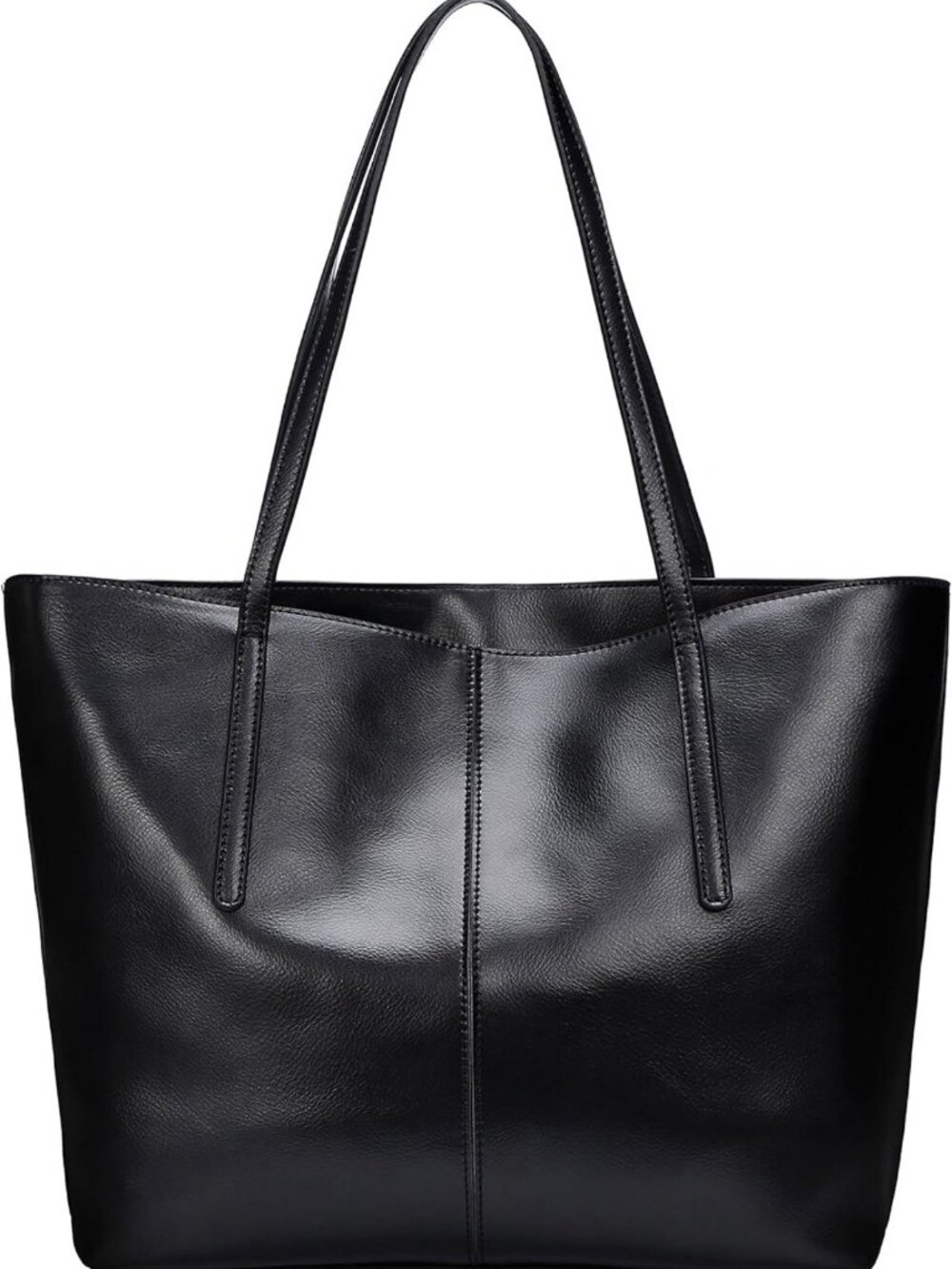 Stylish Women's Genuine Leather Tote Shoulder Bag - Soft, Versatile & Chic